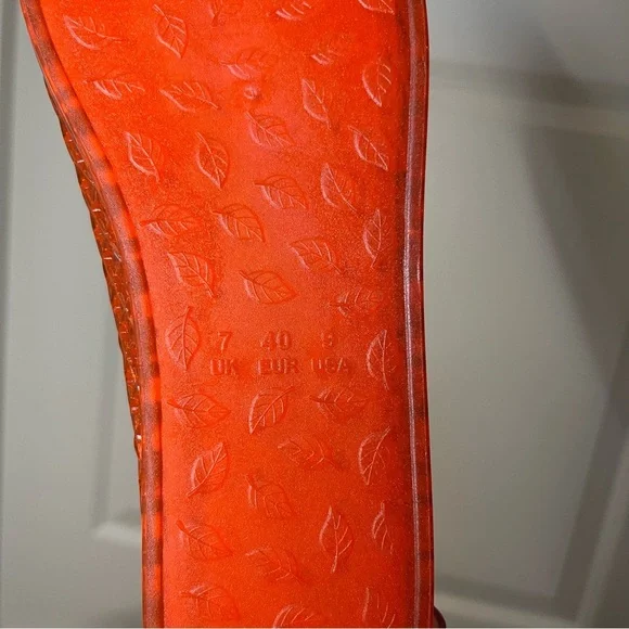 Nicole Miller Women’s Ballet Jellies Orange Stylish Shoes NWOT 9 - Picture 4 of 4